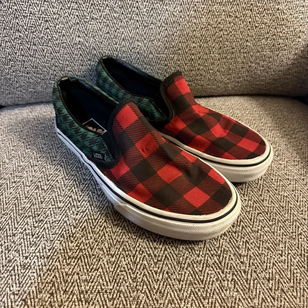 Vans Unisex Classic Multicolor Plaid Buffalo‎ Sneakers size Men's 5 Women's 6.5